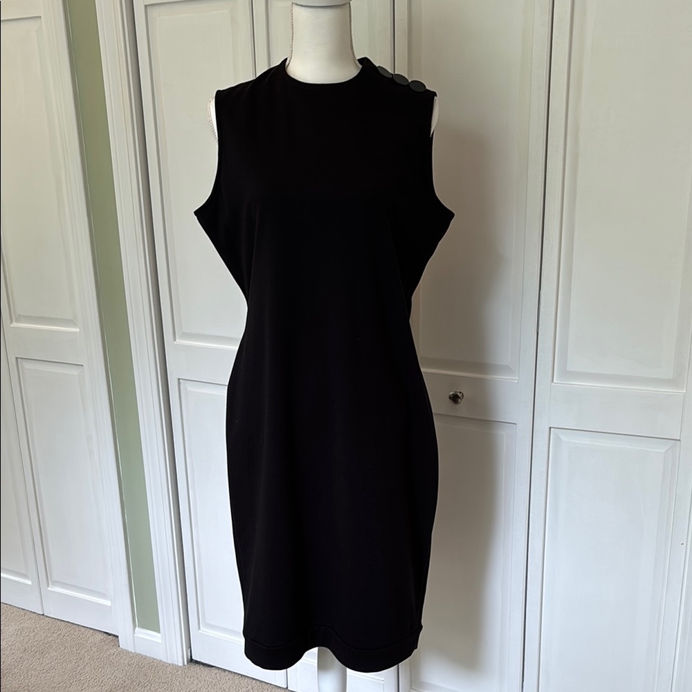 Calvin Klein Black Sleeveless Midi Dress